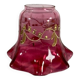 Pink glass lampshade for floor lamp