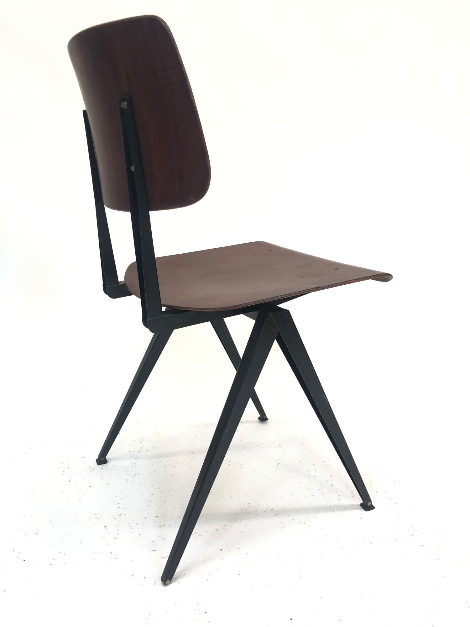 Lot of 4 vintage school chairs Galvanitas S16 Netherlands