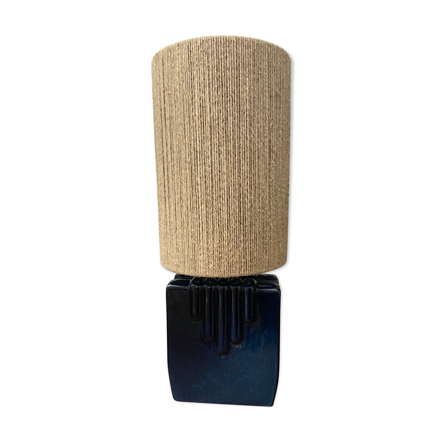 Ceramic lamp and rope 70s