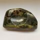 Vintage malachite ashtray in dark green tones