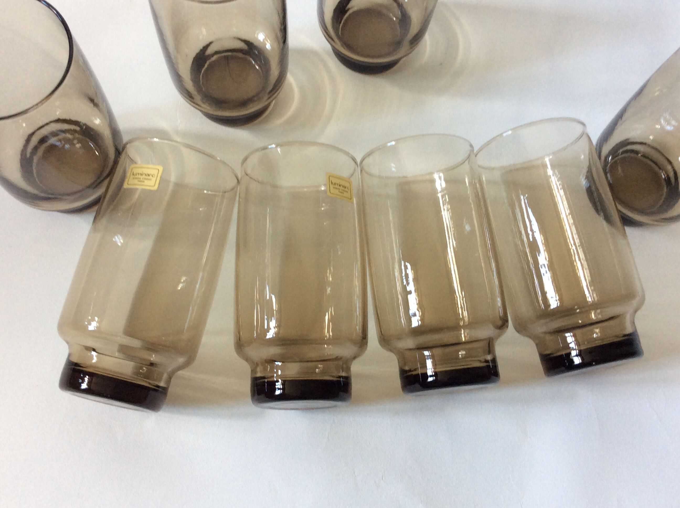 8 Luminarc smoked glasses