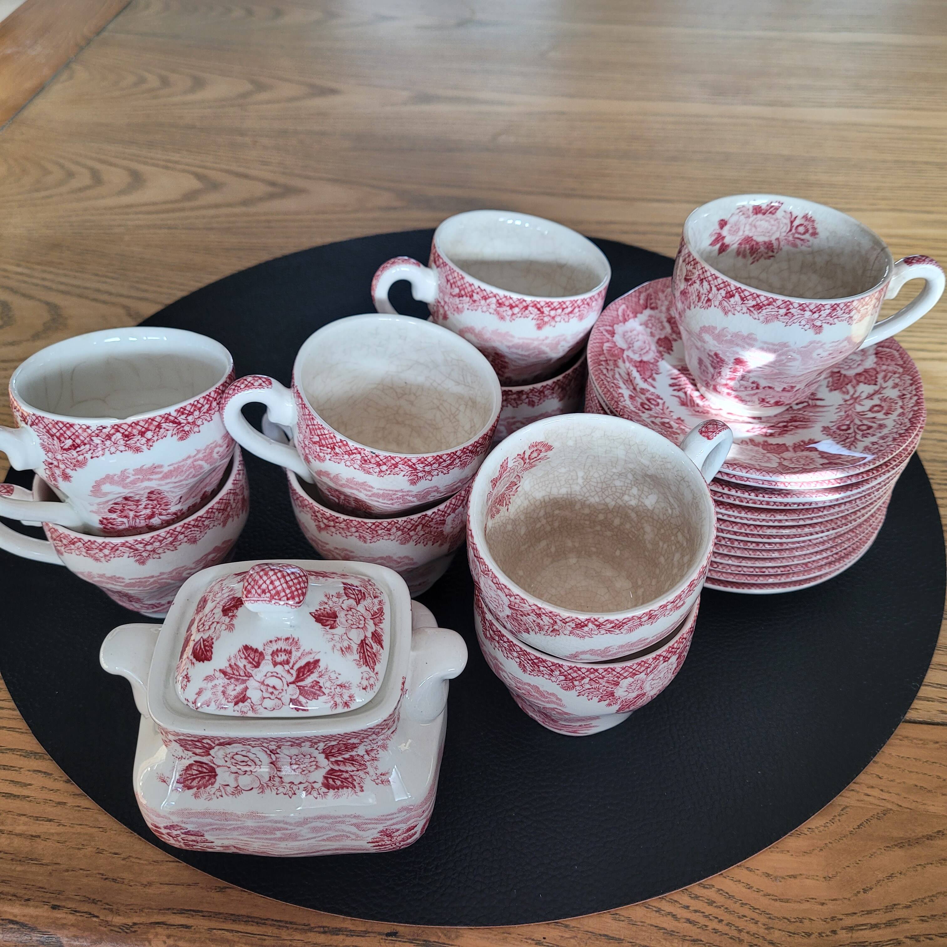 English porcelain coffee set 22 pieces