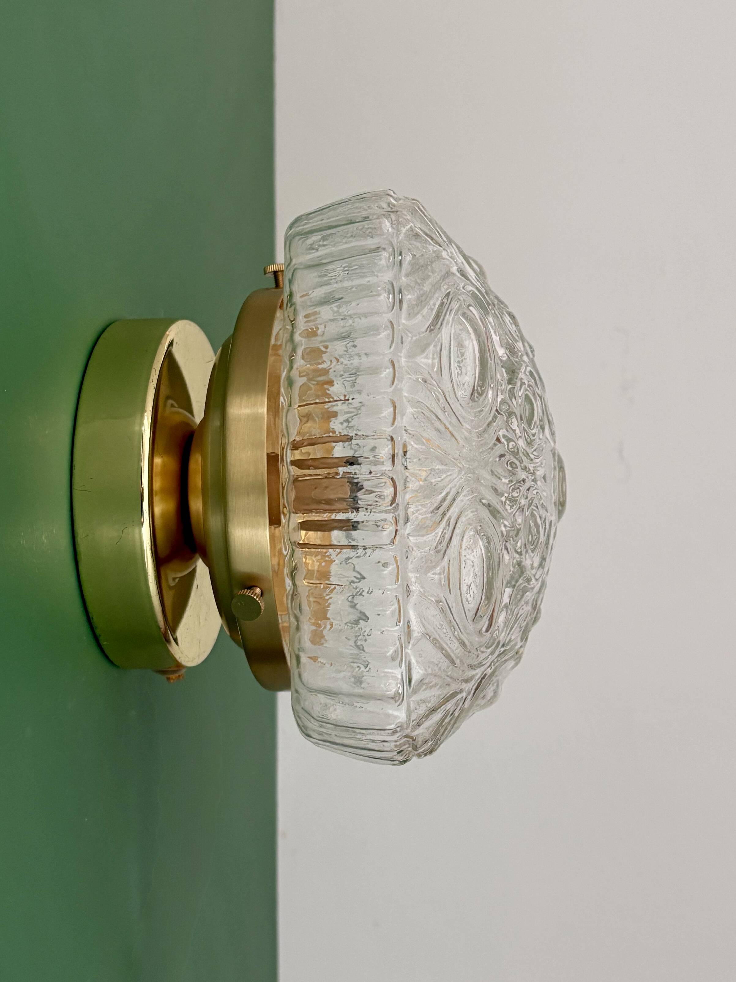 Vintage glass globe wall or ceiling light.