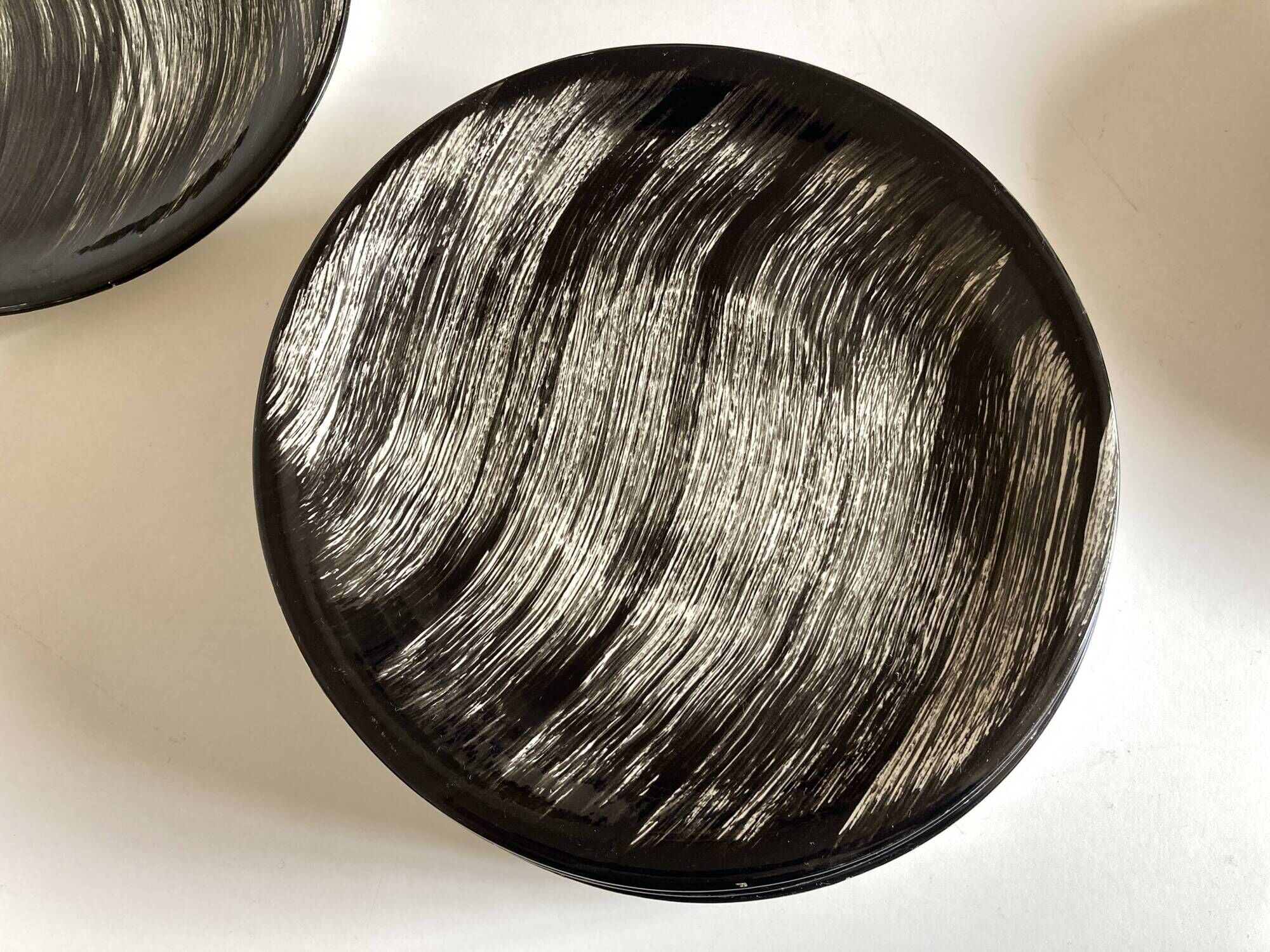 Set of 6 plates Soulages Gulf Juan in Salins earthenware 1960