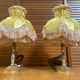 Pair of antique bedside lamps artistic creations ca gilded bronze fr