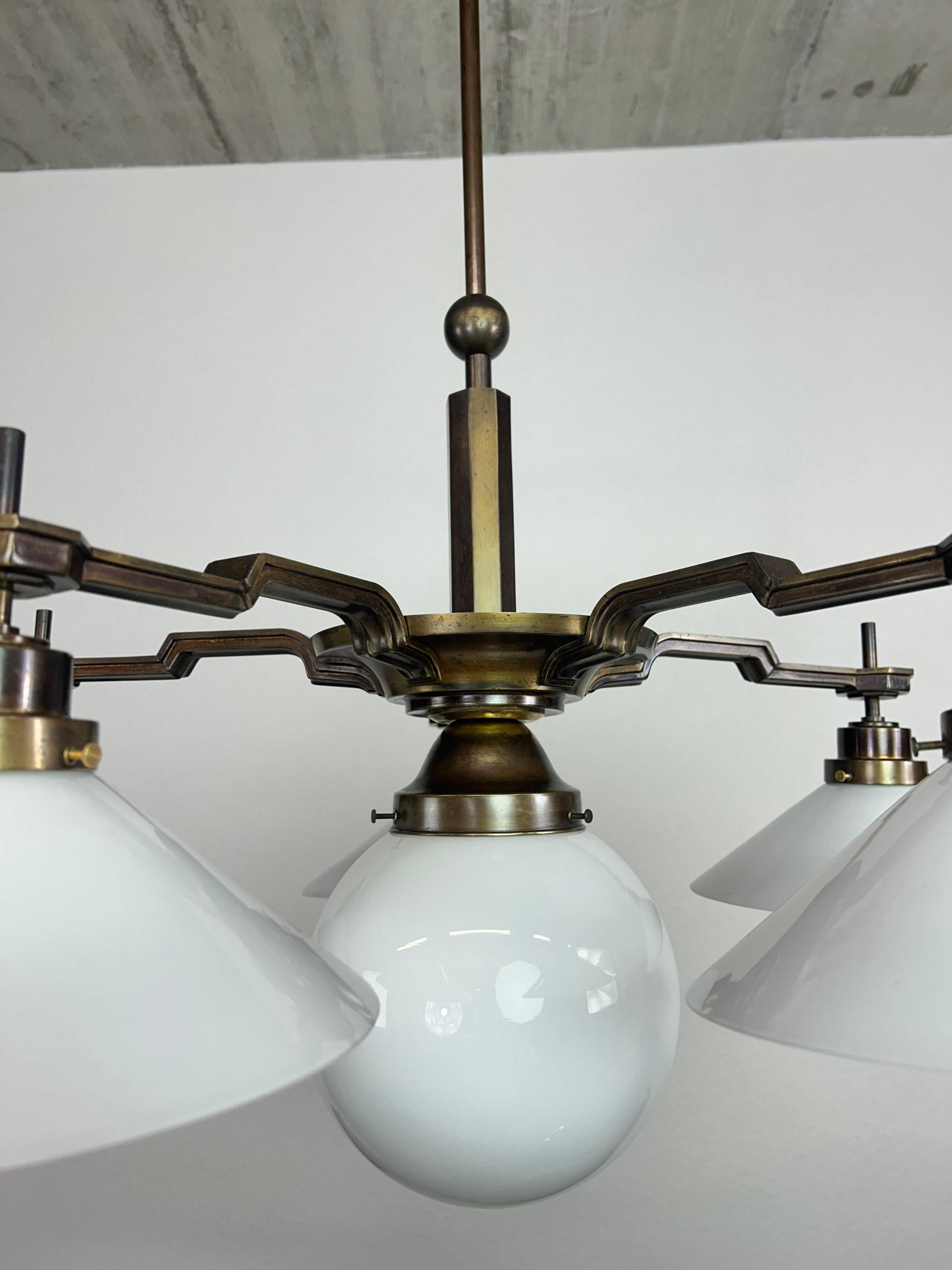Large cubist chandelier
