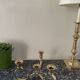 Gold-plated brass candlestick