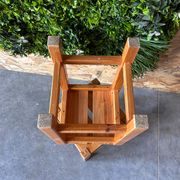 set of 3 stools in the style of the Perriand arches, in rush