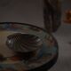 Danish Art Deco decorative shell bowl in bronze, 1930s–1940s.