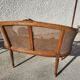 Canape banquette et 2 chaises louis xvi cannage en noyer