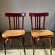 Pair of red Fischel chairs