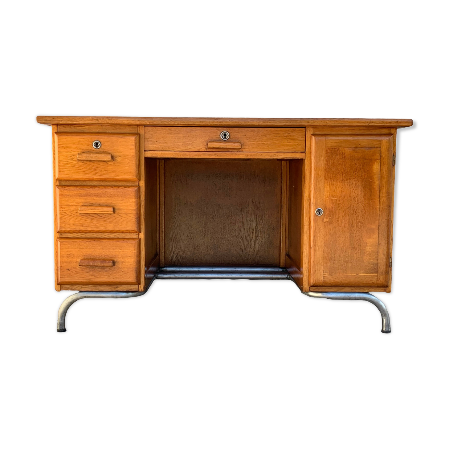 Office schoolmaster 1950 solid oak