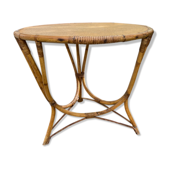 Vintage rattan table