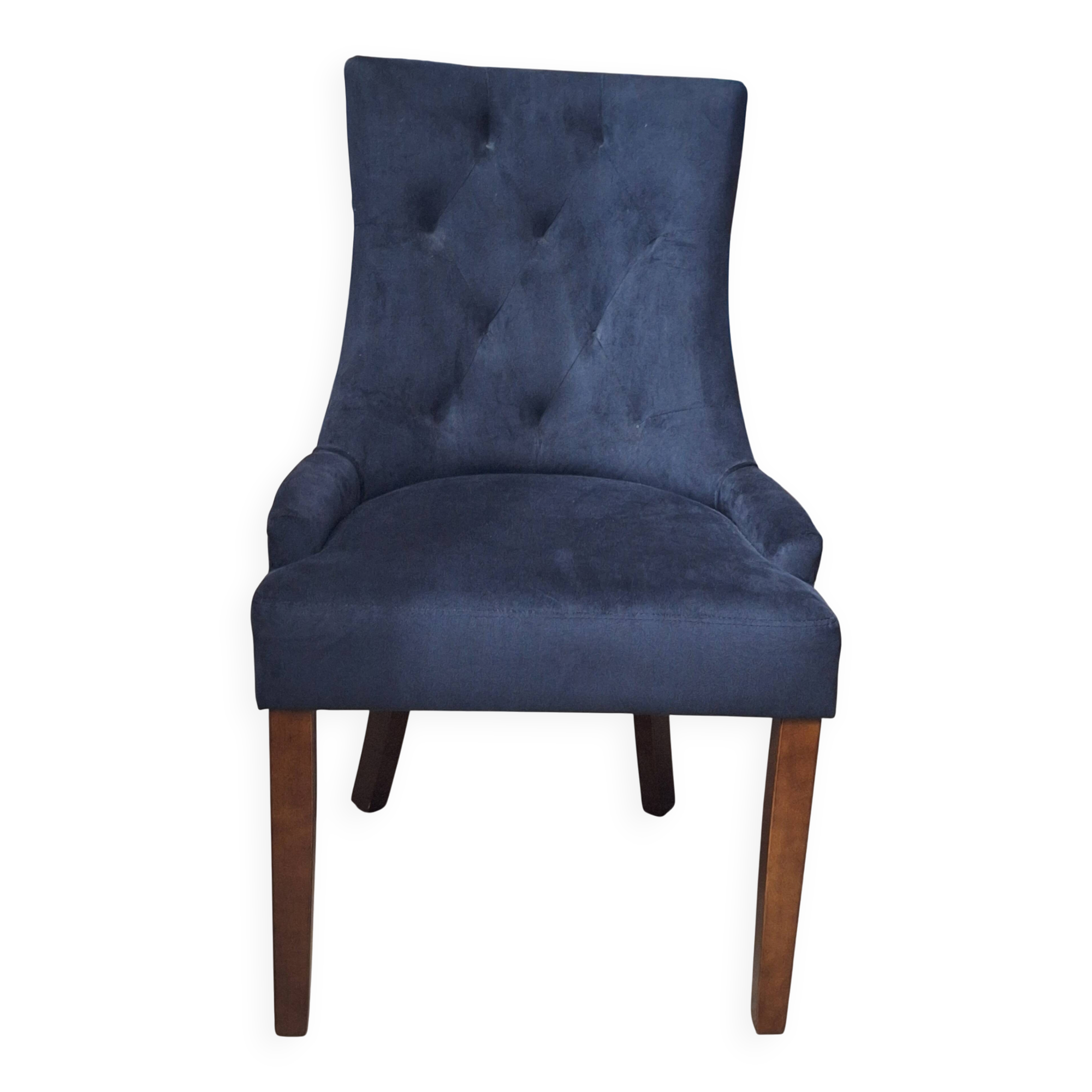 fauteuil capitonné velours noir design