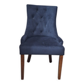 fauteuil capitonné velours noir design