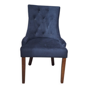 fauteuil capitonné velours noir design