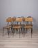 SET OF 6 VINTAGE 1960S METAL AND LEATHER CHAIRS, ITALIAN DESIGN