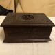 Dark wood open box