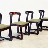 Set of four Italian dining chairs attr. to Willy Rizzo
