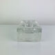 Vintage moulded glass "ice cube" catchall or ashtray