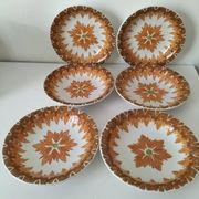 Set of 6 Vintage Italian Ironstone Plates S. Giovanni Valdarno