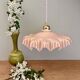 Suspension abat-jour vintage en opaline rose