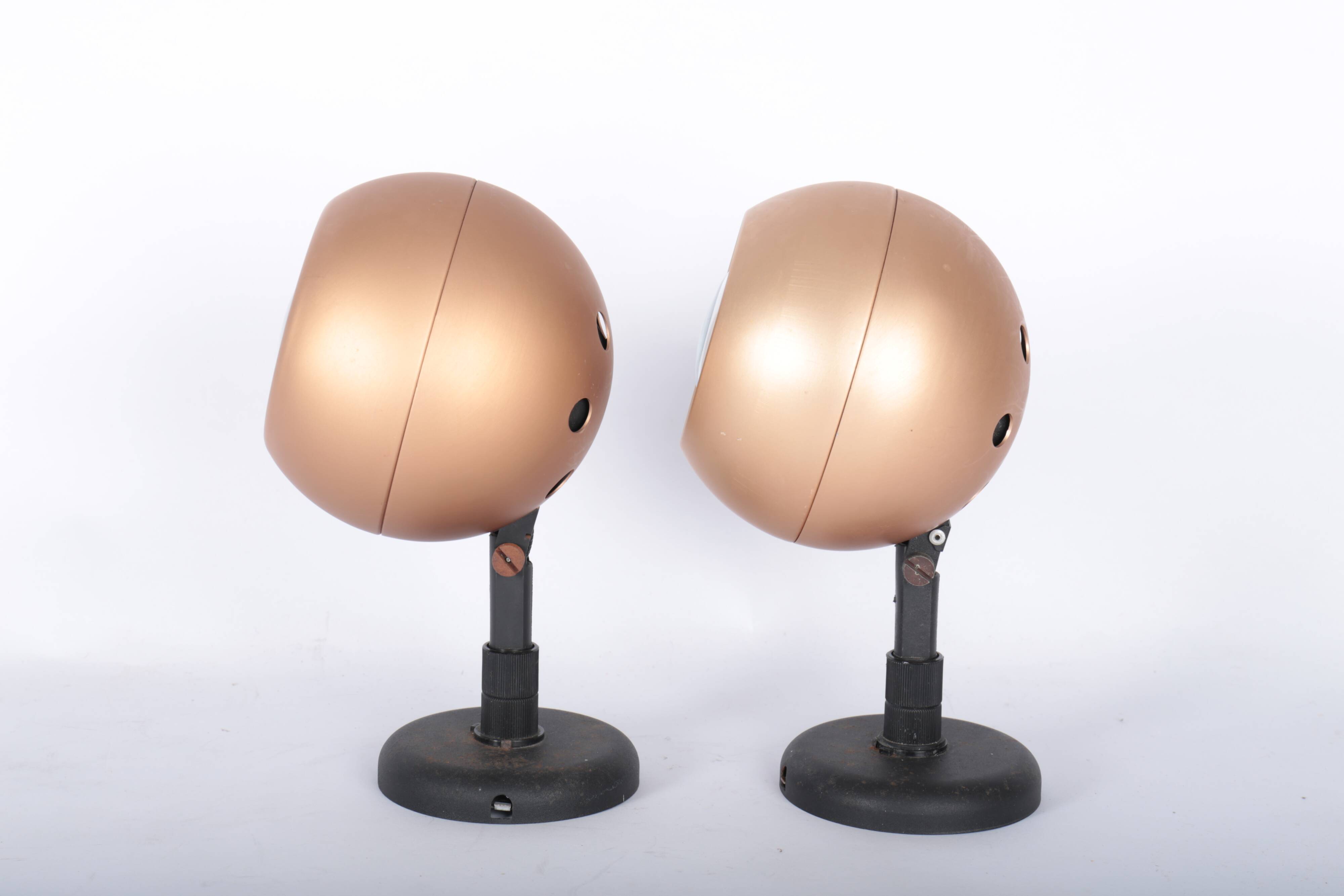 Pair of vintage LITA Eyeball wall lights, 1970s