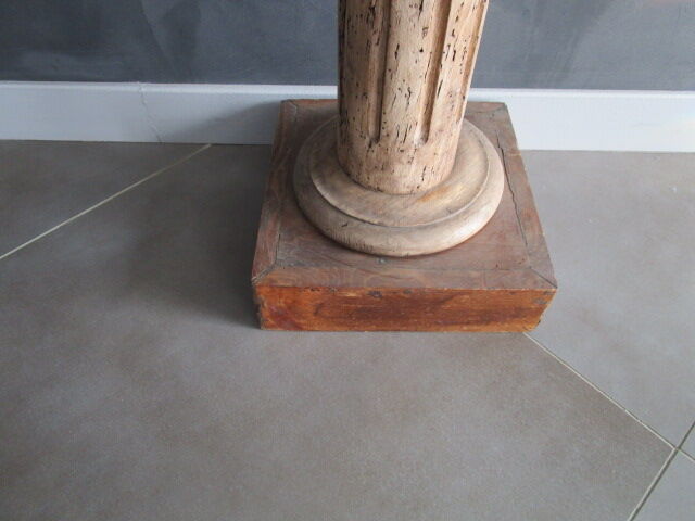 Old wooden column