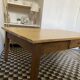 Large antique coffee table in solid wood, farmhouse style – 1 drawer –