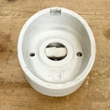 Vintage White Porcelain Wall Light, 1970s
