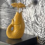 Saffron ceramic vase