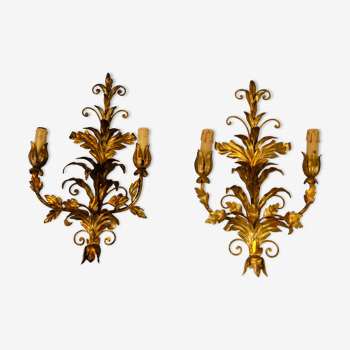 Pair of Florentine wall sconces