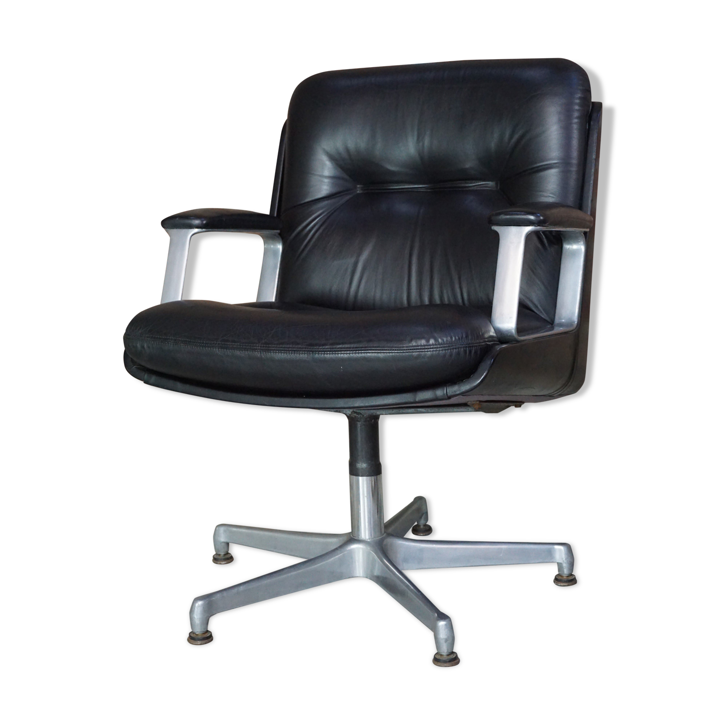 Fauteuil de bureau en cuir " Vaghi "design italien