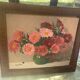 Painting the bouquet of Daisies signed Renée VAsse, old frame