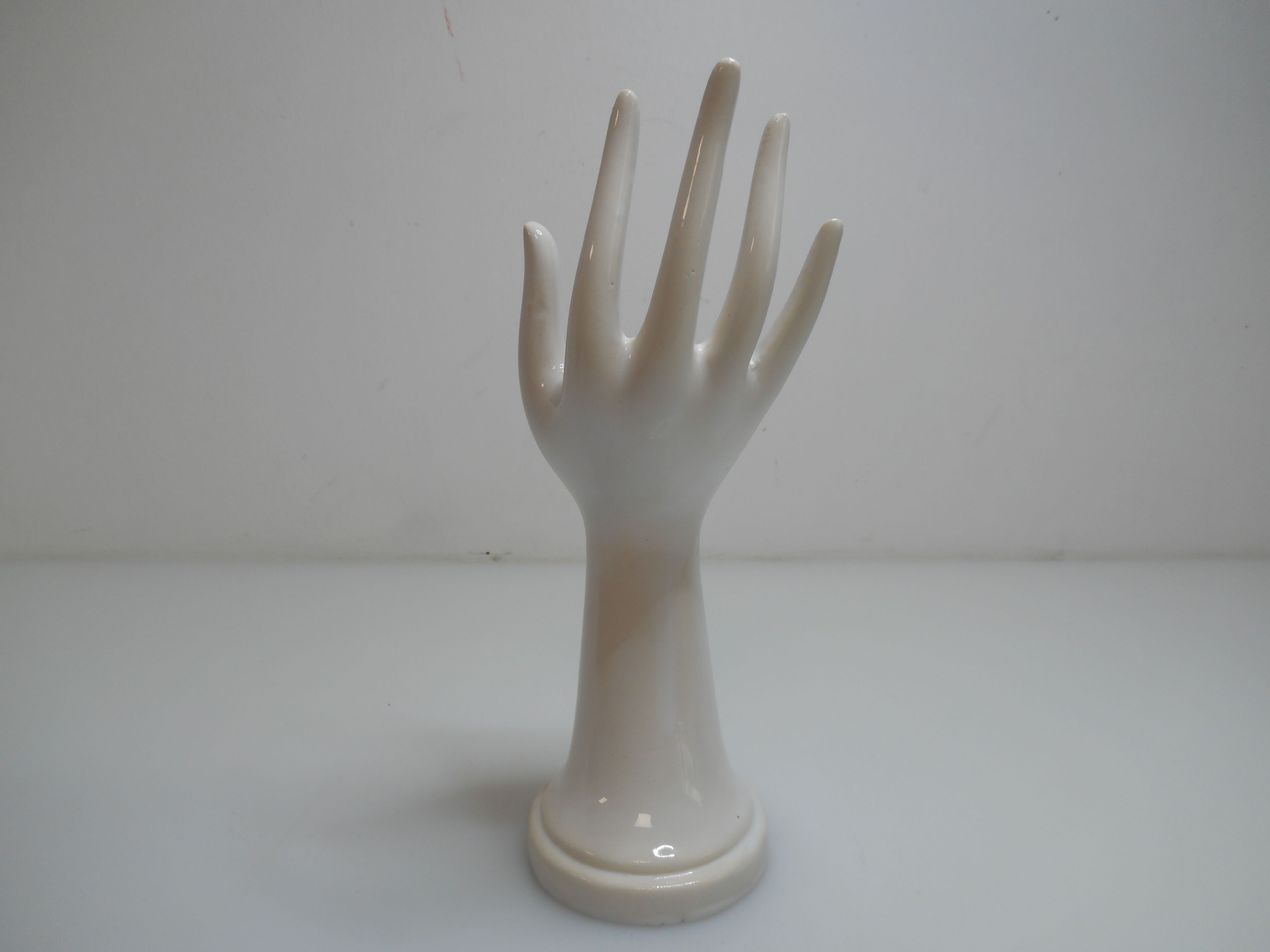 Vintage white porcelain hand