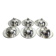 Set of silver-plated serving dishes and bells