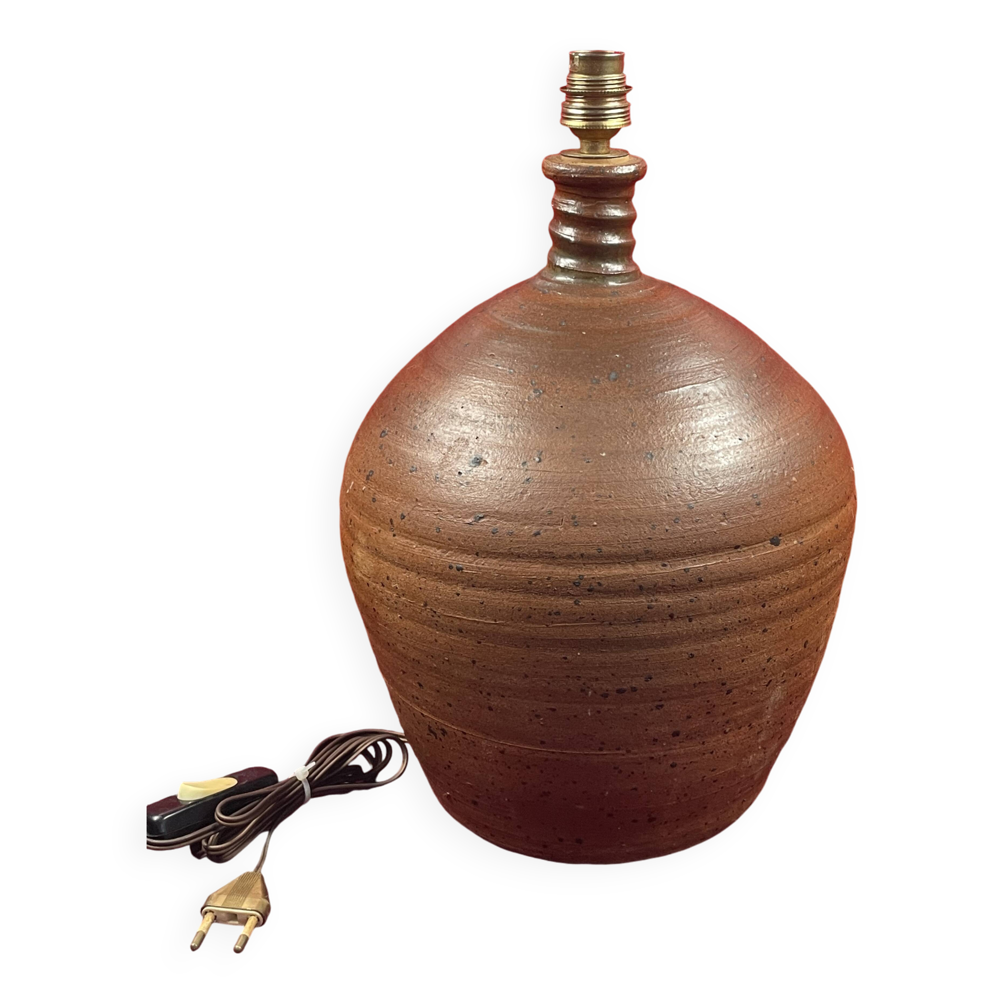 Pied de lampe en grès, H 35 cm haut de douille