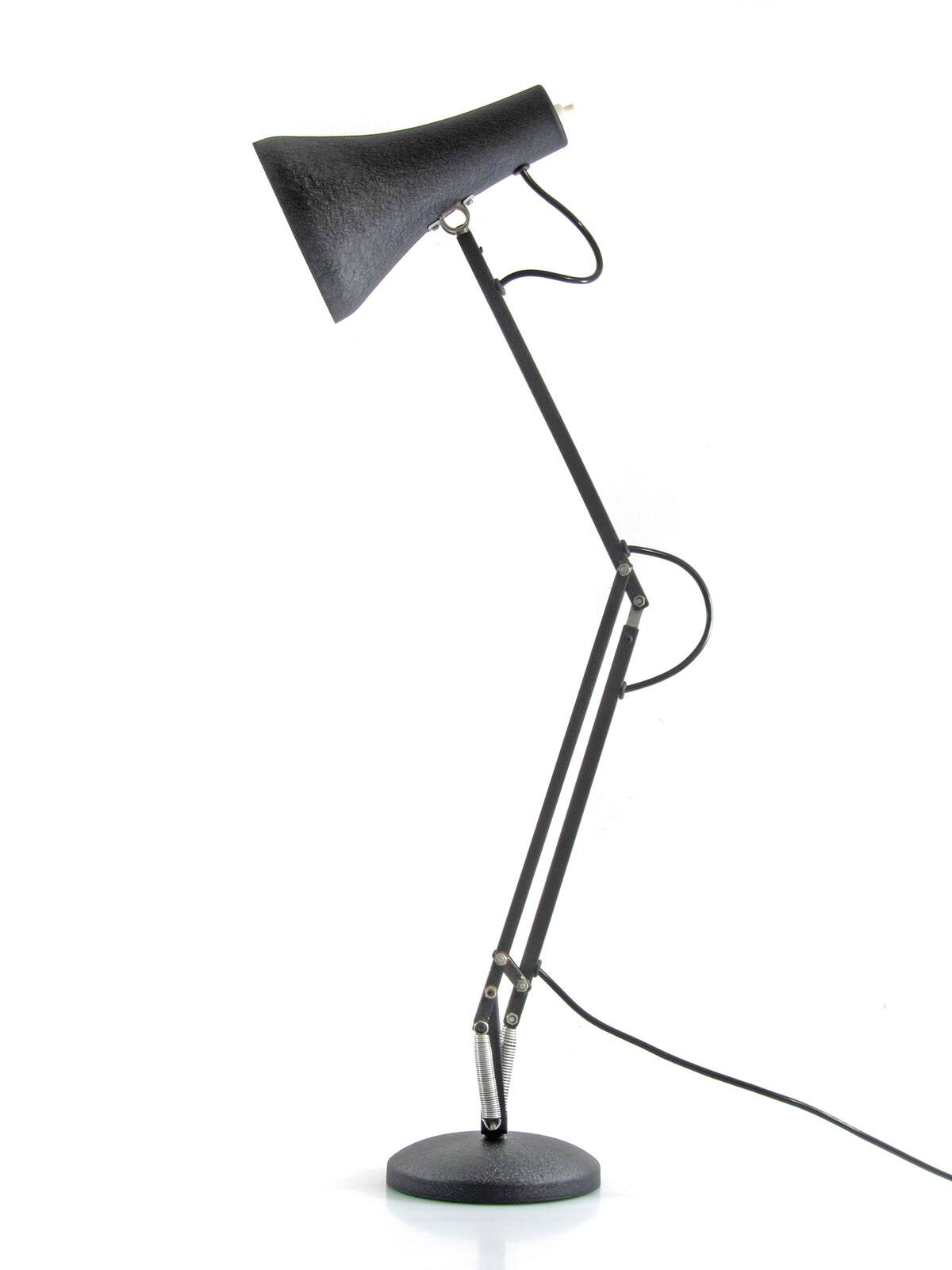 Adjustable vintage Anglepoise desk lamp – Black with rare textured finish