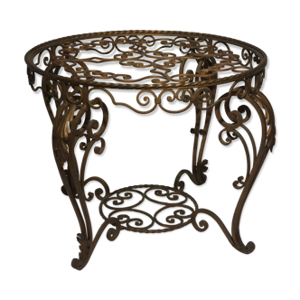 Vintage wrought iron coffee table -1940