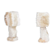 Pair of alabaster lamps, contemporary work