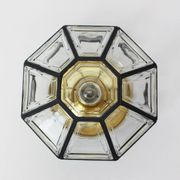 IRon and clear glass ceiling lights by Limburg, Germany, 1960s