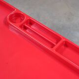 Vintage 80s red fiberglass desk
