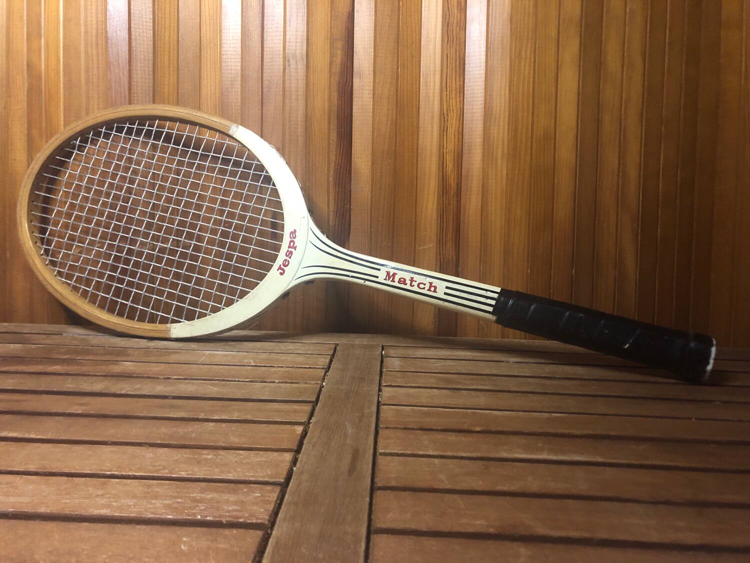 Old jespa match tennis racket vintage wood