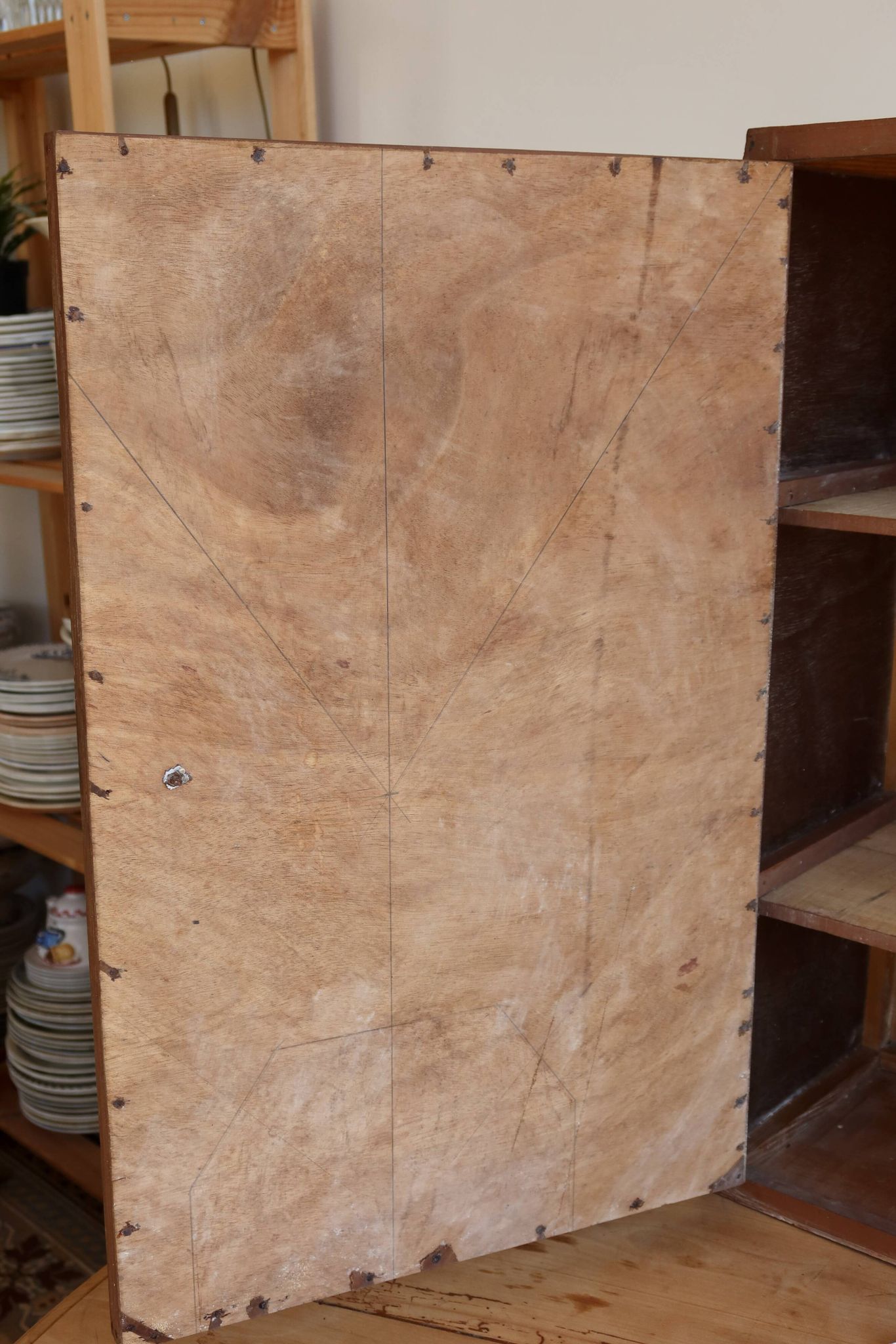Antique painted wooden storage furniture