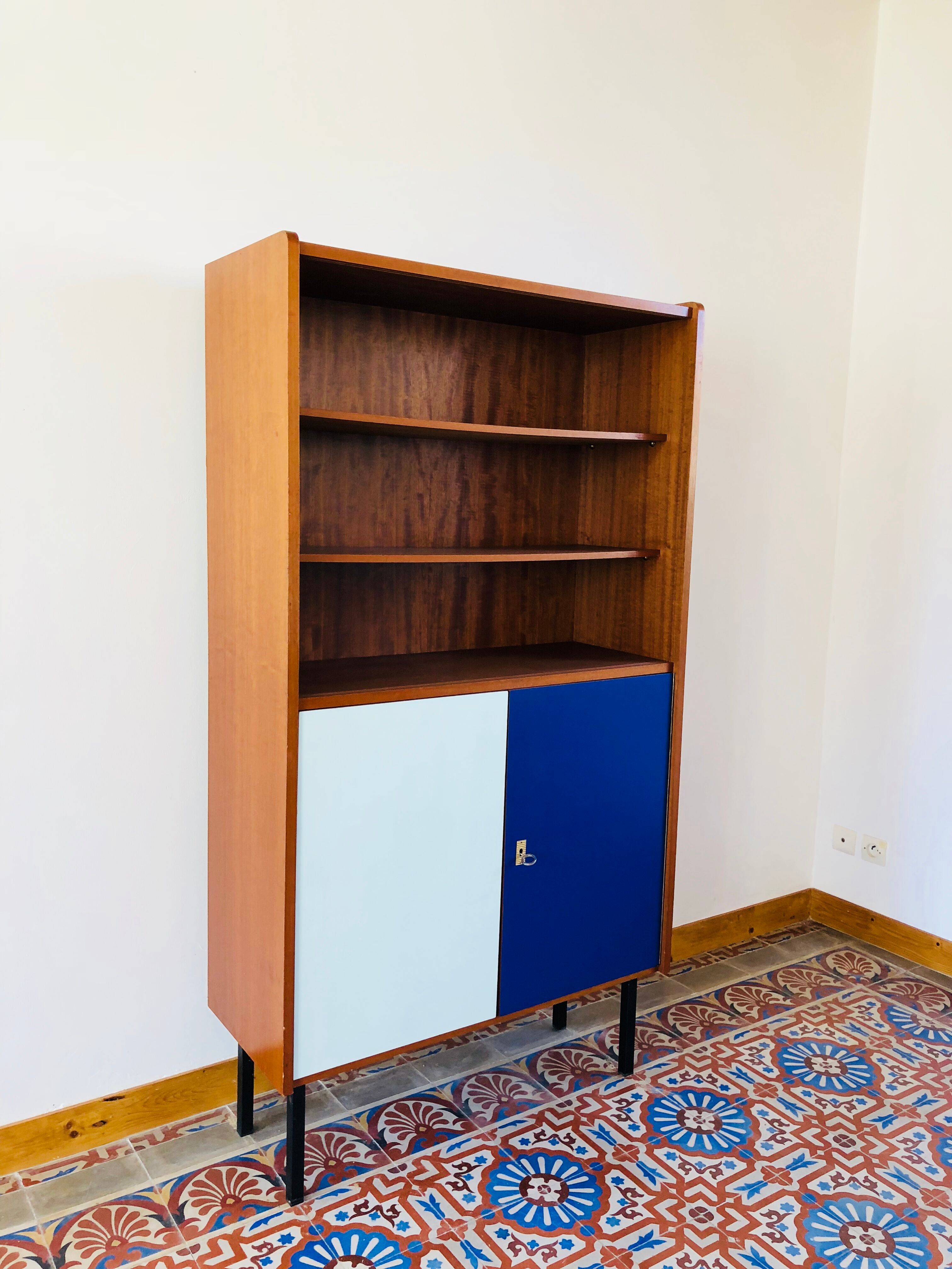 Vintage teak library 1960