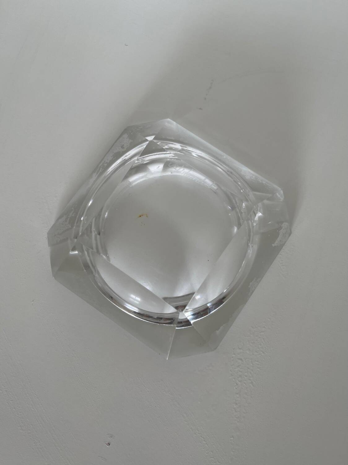Val St Lambert Crystal Ashtray