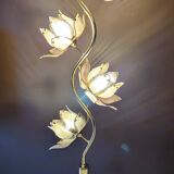 Hollywood Regency Lotus Flower Floor Lamp