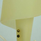 1950s mid century table lamp brass plastic