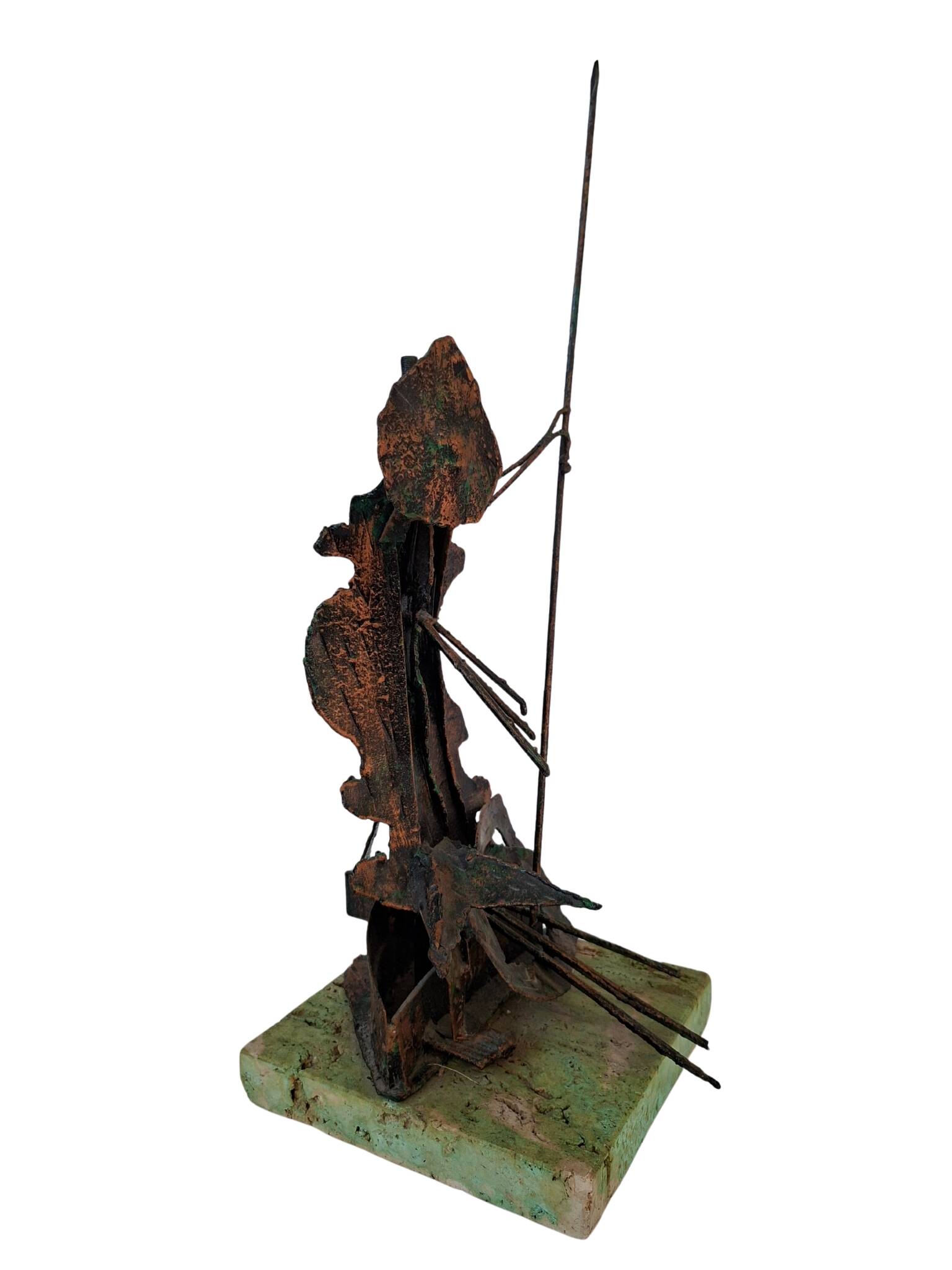 Scultura Brutalista "Don Chisciotte" in Rame – Un’Icona di Design Mid-Centu