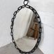 Miroir brutaliste ovale « chaine » 1950